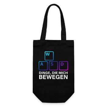 WASD Dinge die mich bewegen - Geschenkbeutel für Flaschen - Schwarz - Vorne