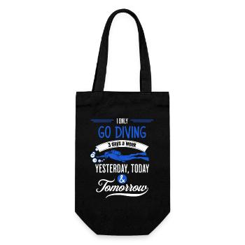 Scuba Diving 3 Days A Week Funny - Gift Bag for Bottles - black - Front