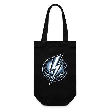 Lightning Lightning Thunderstorm Current Storm - Gift Bag for Bottles - black - Front
