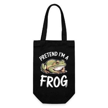 Expressions de grenouilles, Grenouilles, drôle de cadeau de grenouille - Sac à bouteille - noir - Devant