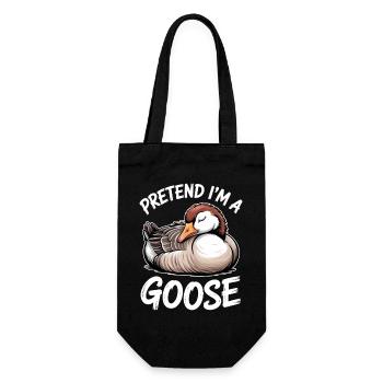 Gans Sprüche Gänse Lustiges Gans Geschenk - Geschenkbeutel für Flaschen - Schwarz - Vorne