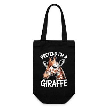 Giraffe Sayings Giraffes Funny Giraffe Gift - Gift Bag for Bottles - black - Front