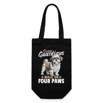 Shih Tzu Dog Breed - Gift Bag for Bottles - black - Front