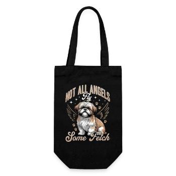 Shih Tzu Dog Breed - Gift Bag for Bottles - black - Front