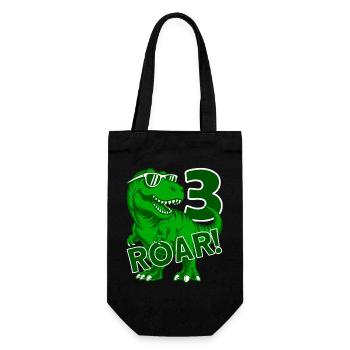 DINO 3E ANNIVERSAIRE DINOSAURE - Sac à bouteille - noir - Devant