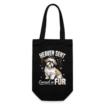 Shih Tzu Dog Breed - Gift Bag for Bottles - black - Front