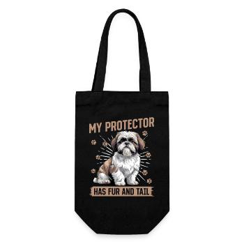 Shih Tzu Dog Breed - Gift Bag for Bottles - black - Front
