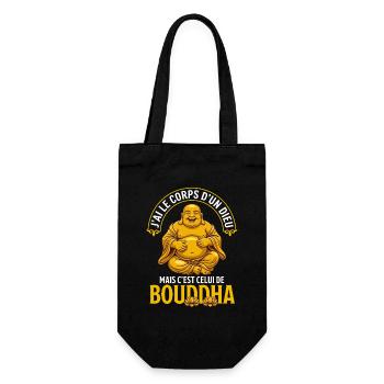 Corps d'un Dieu Bouddha Drôle Cadeau - Sac à bouteille - noir - Devant