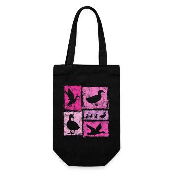 Ducks Vintage Silhouettes For Women And Girls - Gift Bag for Bottles - black - Front