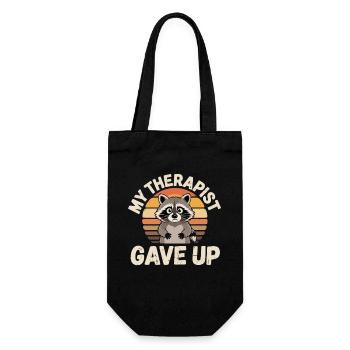 Raccoon My Therapist Gave Up - Gift Bag for Bottles - black - Front