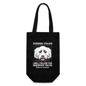 Lhasa Apso - Geschenkbeutel für Flaschen - Schwarz - Vorne