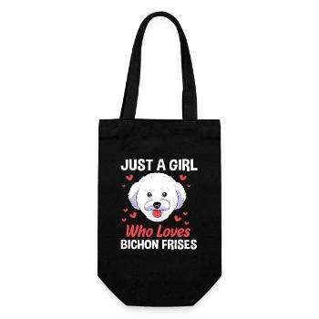 Bichon frisé - Sac à bouteille - noir - Devant