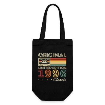 30 Years 1996 Vintage Retro Birthday Gift - Gift Bag for Bottles - black - Front