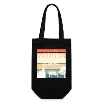 Dorfjunge im Herzen Vintage Heimat - Geschenkbeutel für Flaschen - Schwarz - Vorne