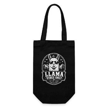 Lama Vibes Only Soft but Savage Shirt - Gift Bag for Bottles - black - Front