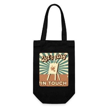 Artist Painter Graphic Let ́s Clay In Touch Gift - Gift Bag for Bottles - black - Front
