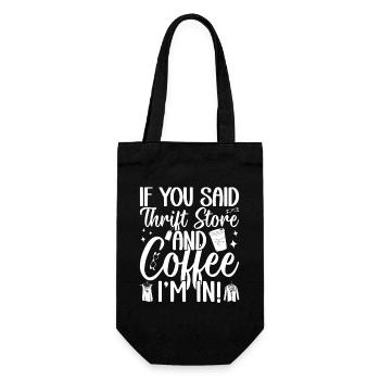 Thrift Shop Thrift Store & Coffee I ́m In Love - Gift Bag for Bottles - black - Front