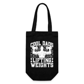 Powerlifting Bodybuilder Cool Dads Lifting Gym - Gift Bag for Bottles - black - Front