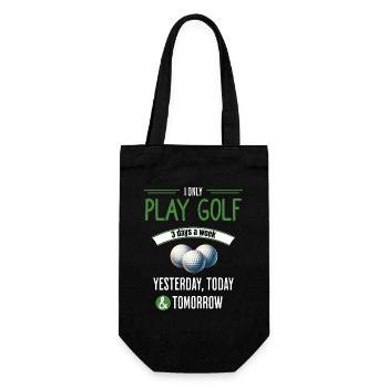 Funny Golf 3 Days A Week Sport - Gift Bag for Bottles - black - Front