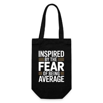 Mindset Inspired By Fear Of Average Bodybuilding - Geschenkbeutel für Flaschen - Schwarz - Vorne