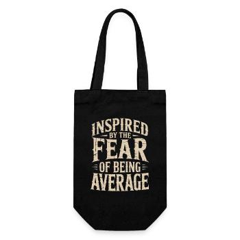 Mindset Inspired By Fear Of Average Bodybuilding - Geschenkbeutel für Flaschen - Schwarz - Vorne