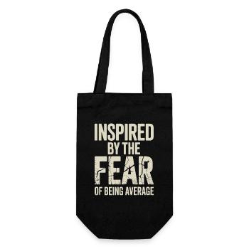 Mindset Inspired By Fear Of Average Bodybuilding - Geschenkbeutel für Flaschen - Schwarz - Vorne