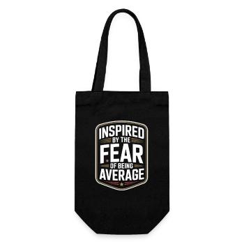 Mindset Inspired By Fear Of Average Bodybuilding - Geschenkbeutel für Flaschen - Schwarz - Vorne