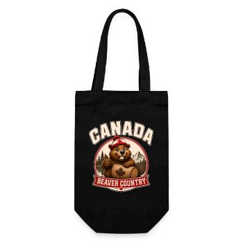 Canada Beaver Country - Gift Bag for Bottles - black - Front