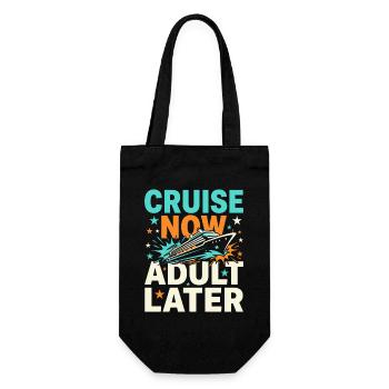Cruising Granny, Grandma On Deck, - Gift Bag for Bottles - black - Front