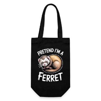 Ferret Sayings Funny Ferret Gift - Gift Bag for Bottles - black - Front