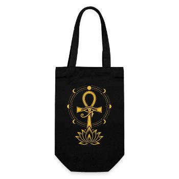 Ankh Lotus Vision - Geschenkbeutel für Flaschen - Schwarz - Vorne