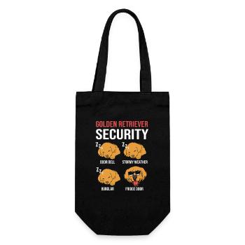 Golden Retriever Goldie Dog Dog Gift - Gift Bag for Bottles - black - Front