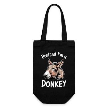 Esel Sprüche Esel Lustiges Esel Geschenk - Geschenkbeutel für Flaschen - Schwarz - Vorne