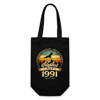 Cadeau du 35e anniversaire Millésime de juillet 1991 - Sac à bouteille - noir - Devant