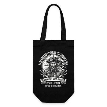 Graphique du pirate Barbe Noire à la Barbade - Sac à bouteille - noir - Devant