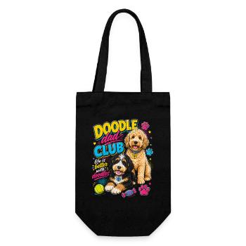 Doodle Dad Club – Dog Doodle Fun - Gift Bag for Bottles - black - Front