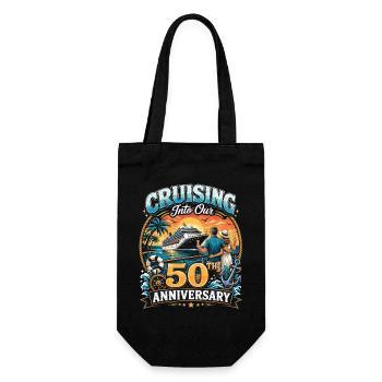 Cruising Into Our 50th Anniversary - Gift Bag for Bottles - black - Front