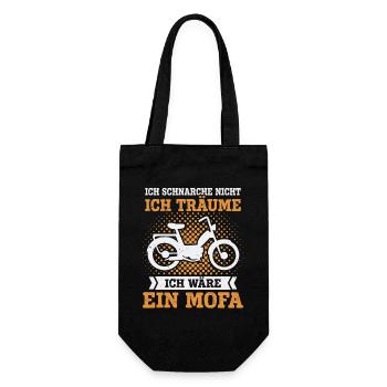 Mofa Moped Roller Mofafahrer Mofaroller - Geschenkbeutel für Flaschen - Schwarz - Vorne