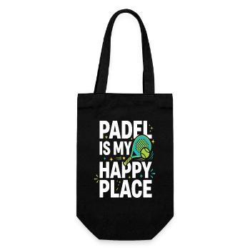 Padel girl padel player padel tennis gift - Gift Bag for Bottles - black - Front