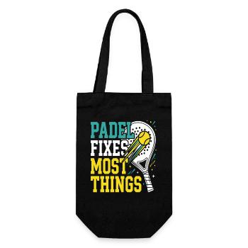 Padel girl padel player padel tennis gift - Gift Bag for Bottles - black - Front