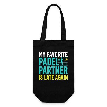 Padel girl padel player padel tennis gift - Gift Bag for Bottles - black - Front
