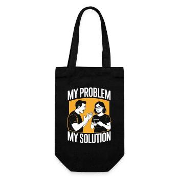 Mobile App Developer My Problem My Pictogram Mom - Geschenkbeutel für Flaschen - Schwarz - Vorne