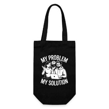 Mobile App Developer My Problem My Pictogram Dad - Geschenkbeutel für Flaschen - Schwarz - Vorne