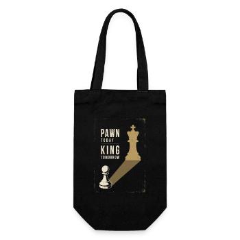 Pawn Today King Tomorrow Chess Ambition Metaphor - Gift Bag for Bottles - black - Front