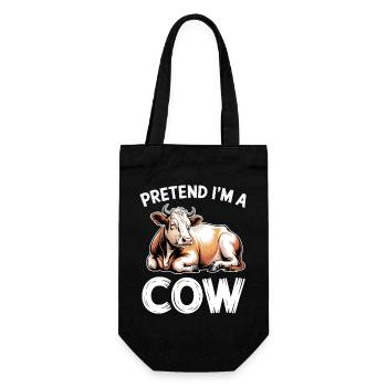 Kuh Sprüche Kühe Lustiges Kuh Geschenk - Geschenkbeutel für Flaschen - Schwarz - Vorne