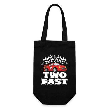 Two Fast 2nd Birthday - Gift Bag for Bottles - black - Front