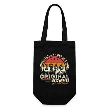 1966 Vintage Retro Geburtstagsgeschenk - Geschenkbeutel für Flaschen - Schwarz - Vorne