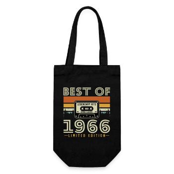 1966 Vintage Retro Geburtstagsgeschenk - Geschenkbeutel für Flaschen - Schwarz - Vorne