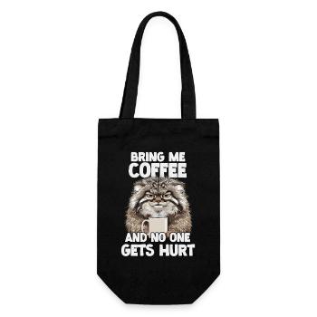 Pallas Cat Manul Humor T Pallas Cats - Gift Bag for Bottles - black - Front