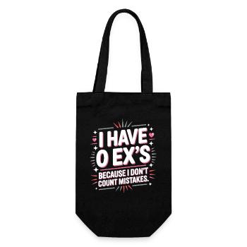 Ex Boyfriend I Have 0 Exs Separation Divorce Single - Gift Bag for Bottles - black - Front